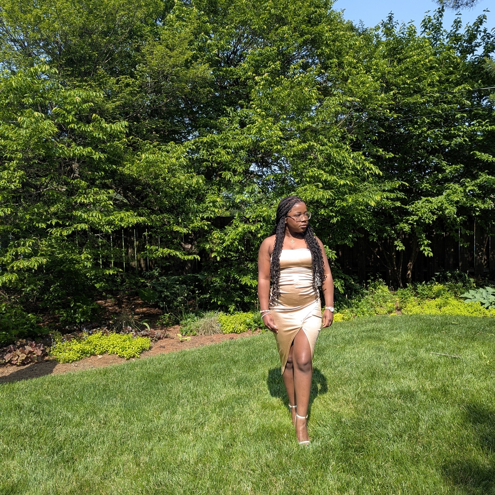 Windsor Strapless Gold Dress